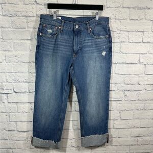 Gap Boy Mid-Rise Medium Rise Cuffed Denim Jeans Sz 31/12 Short